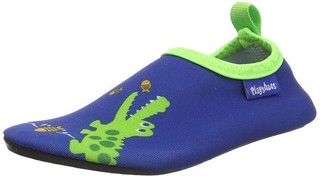 Playshoes Kinder Barfuß-Schuhe, Badeschuhe Krokodil Aqua Schuhe