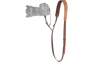 Padwa Lifestyle Single Camera Harness Strap for One Camera - Professional Single Full Grain Leather Cowhide Camera Harness,Qu