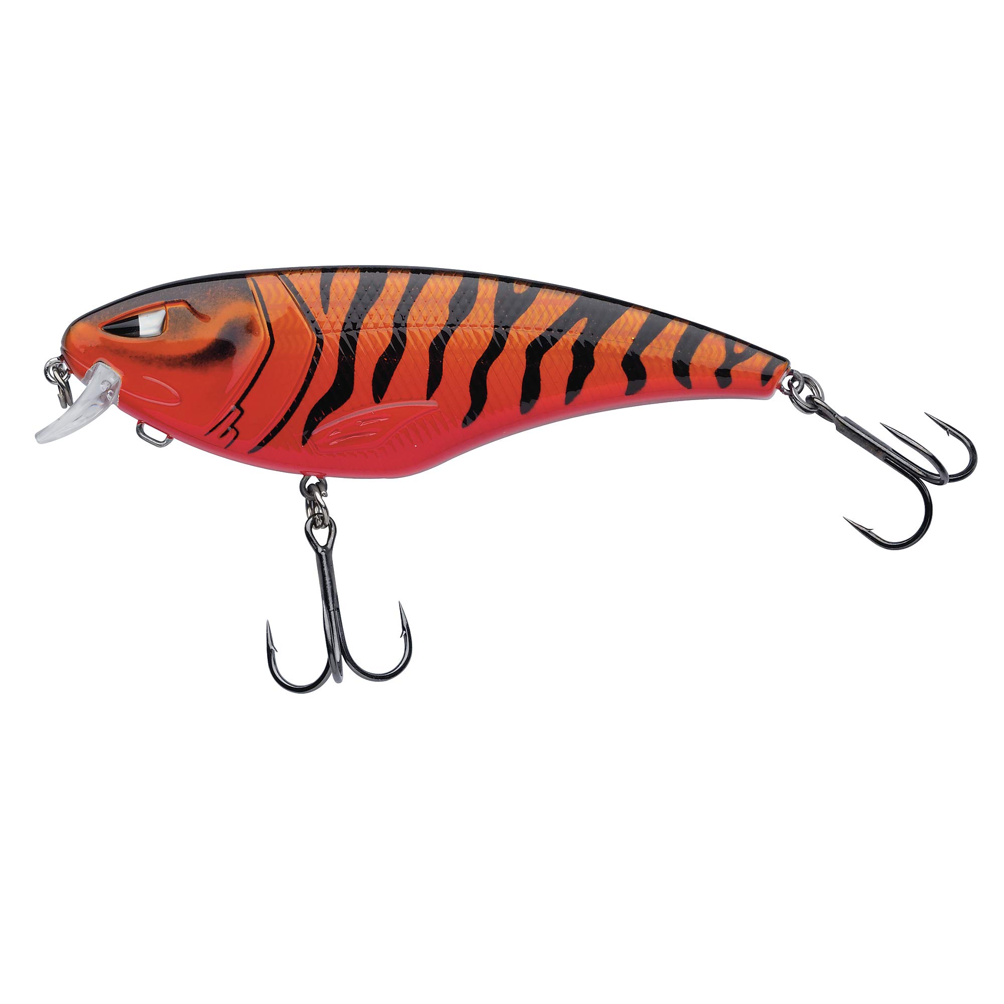Berkley Zilla Flanker, Fishing Hook, Hard Lures, Floating Shallow Running Wobbler with Fusion 19 Treble Hooks - Lead Free PredatorFishing, Pike, Unisex, Red Tiger, 79g | 155mm