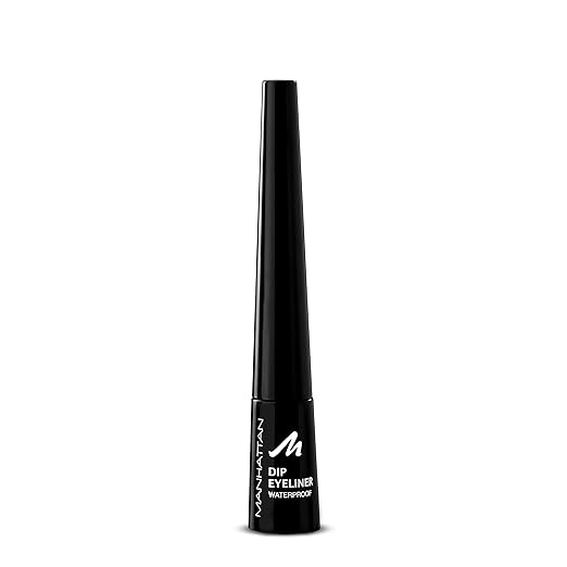 Manhattan Dip Eyeliner Waterproof, langanhaltend und wasserfest für präzisen und einfachen Auftrag, Farbe 1010N black (schwar