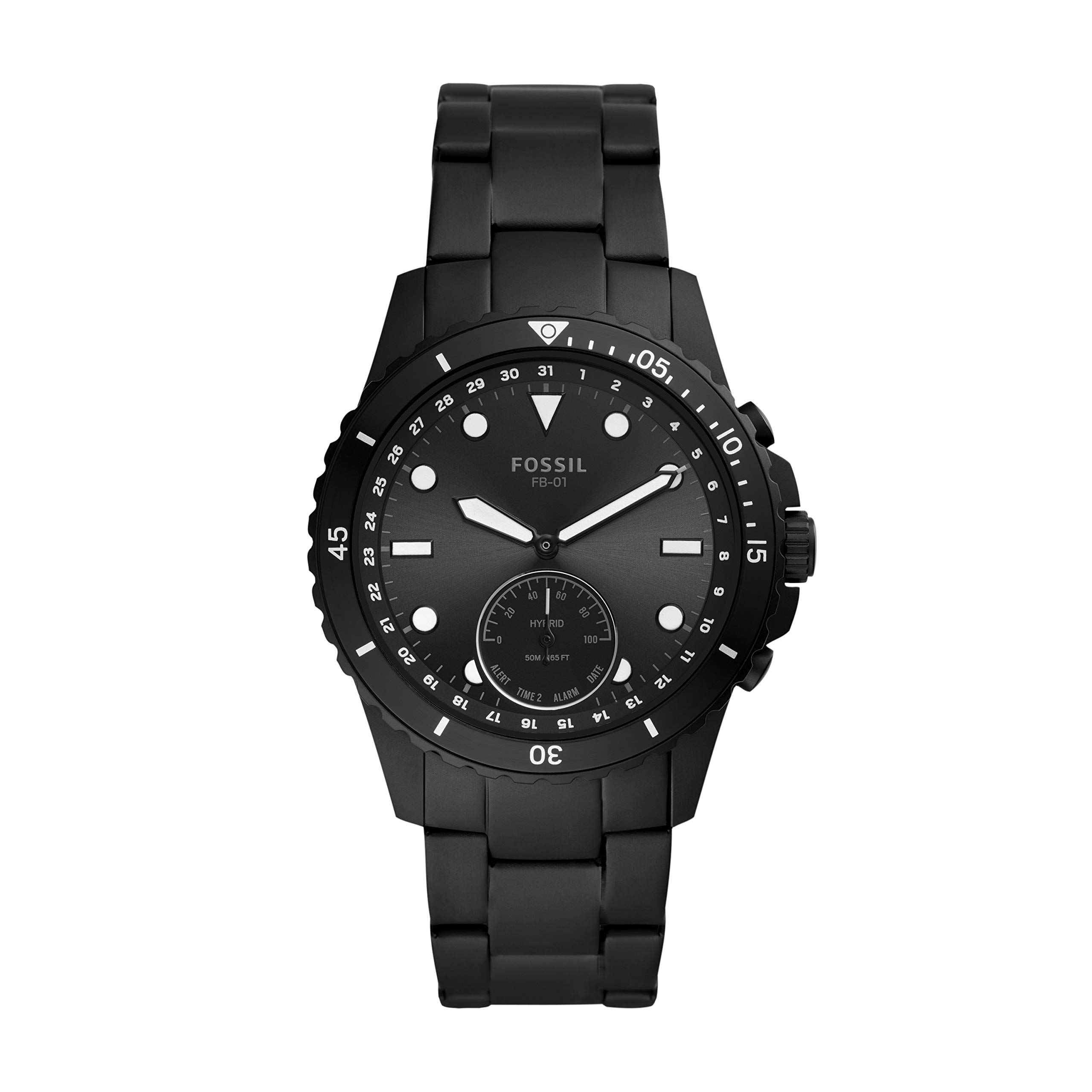 Fossil Men's FB-01 Stainless Steel Hybrid Smartwatch, Color: Black