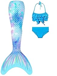 Superband Girls Mermaid Bathing Suit 3PCS