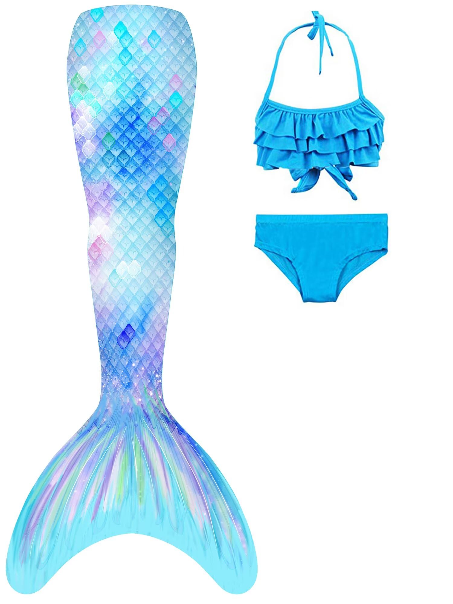 Superband Girls Mermaid Bathing Suit 3PCS