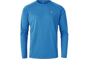 JHMORP Men's UPF 50+ Sun Protection UV Shirts Quick Dry Lightweight Outdoor Hiking T-Shirt Long Sleeve Activewear Tops