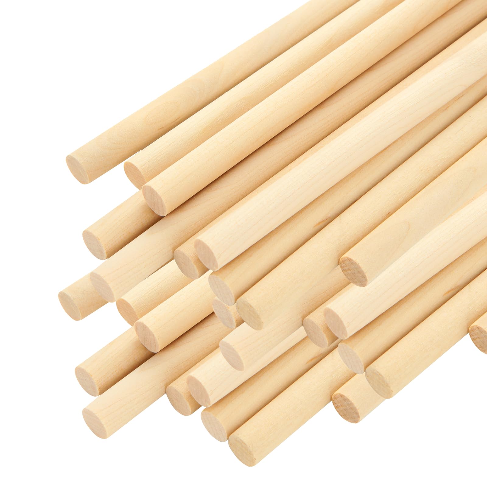 SHUESS 100 Pcs Wooden Dowels 10mm - 30cm Wooden Sticks - Unfinished Natural Wood Dowel Rods for DIY Craft and Art Work - Wood Sticks for Craft (11.81 x 0.39 inch)