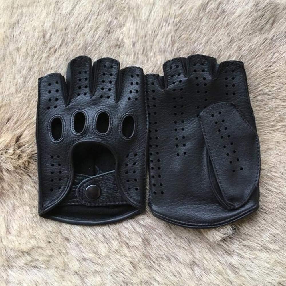 QCCOKNN Mens Gloves Driving Half Finger Gloves Fingerless Gym Mens Gloves Fitness Gloves