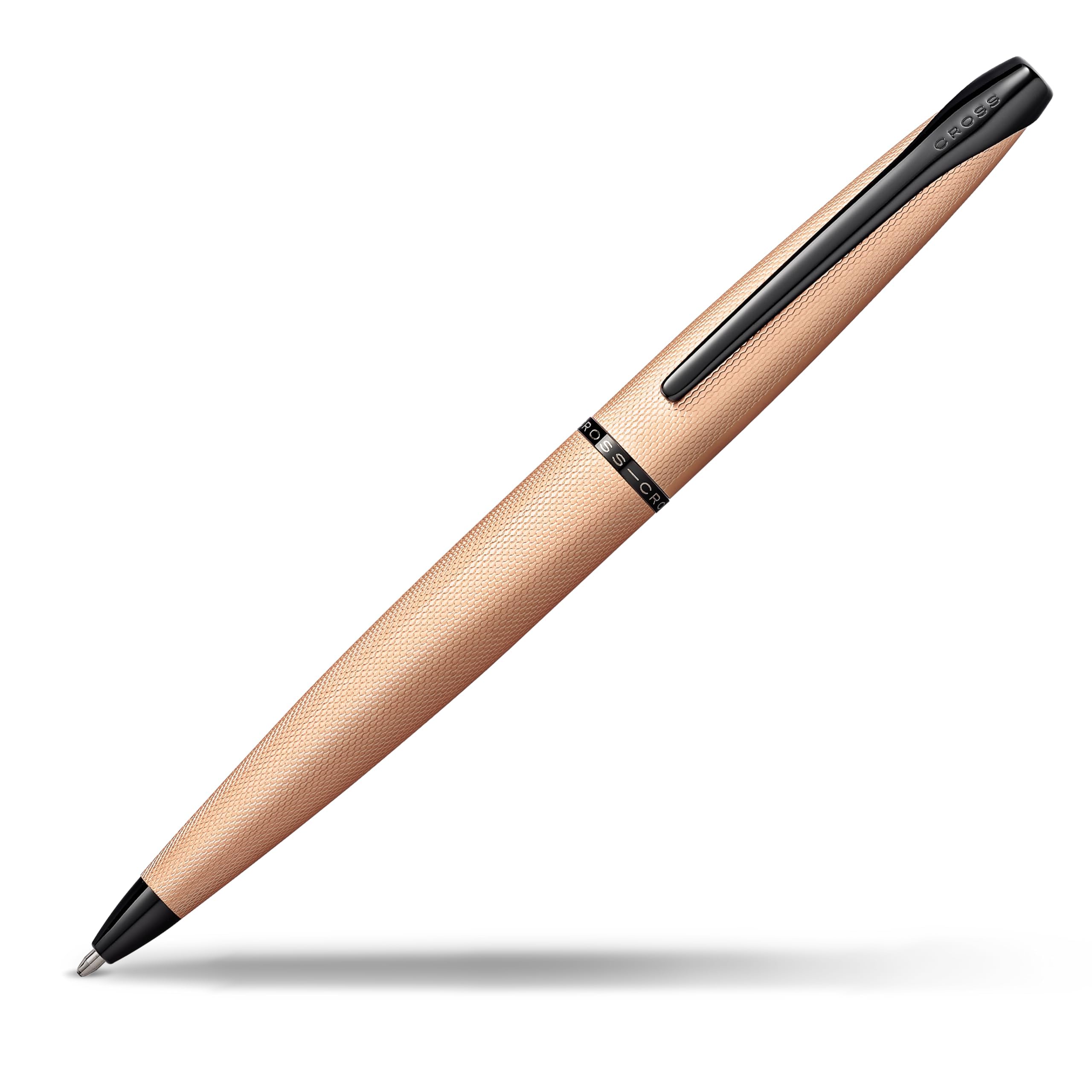 Cross ATX Refillable Ballpoint Pen Presented in a Luxury Gift Box - Medium Point, Black Ink, Sandblasted Rose Gold