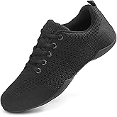 CheeryEase Girls Cheerleading Shoes Lightweight Breathable Youth Cheer Competition Sneakers for Practice, Dance and Gymnastics Size Little Kid 11.5 to Women 11 (Black/White)