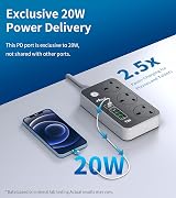 Hulker Extension Lead 8in1 3 AC Outlets 5 USB Ports 2m Cord 3250W 13A view 2