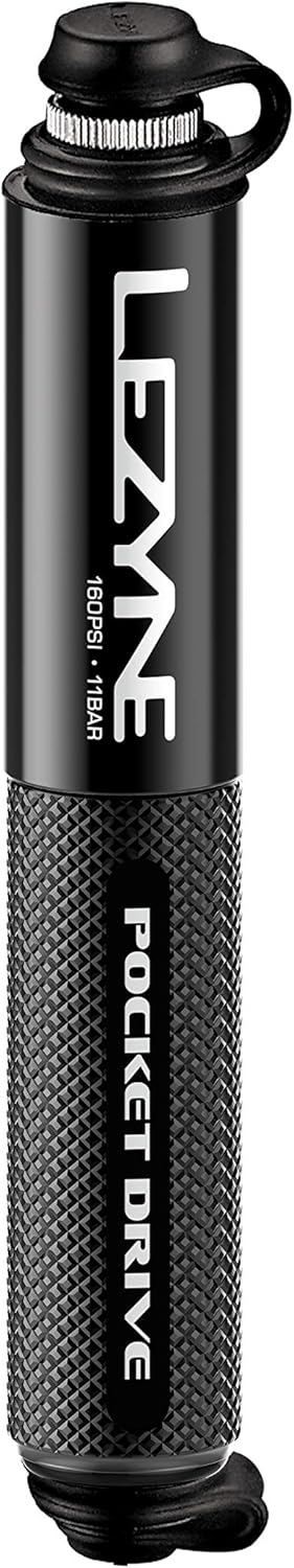 LEZYNE Pocket Drive Bicycle Hand Pump, High Pressure 160 PSI, Presta & Scharader Compatible, Bike Pump (Black) : Sports & Outdoors