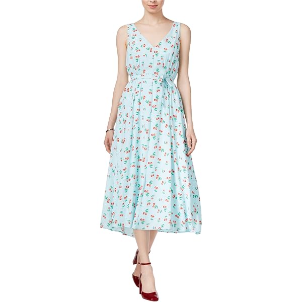 Smocked Ruffle SLV MIDI at Amazon Women's Clothing store