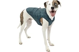 Kurgo Loft Dog Jacket, Reversible Dog Coat, Wear with Harness or Sweater, Water Resistant, Reflective, Winter Coat for Small Dogs (Ink Blue, S)