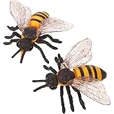 Vaguelly 2pcs Realistic Bee Figurine Insect Models Educational Animal for Nature Observation Biodiversity Learning Portable Garden Decor