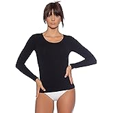 Boody Body EcoWear Women's Long Sleeve Top, Sleek Stretch Shape, Soft Breathable, Bamboo Viscose