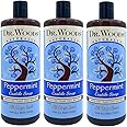 Dr. Woods Pure Peppermint Liquid Castile Soap with Organic Shea Butter, 32 Ounce (Pack of 3)