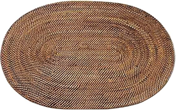 NBRTT Oval Rattan Tischset, natürliche handgewebte Tischsets