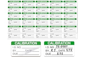 WELL TILE Self Laminating Calibration Labels 2 X 1 Inches - Write-on Calibration Stickers with Clear Covers for for NIST Calibration, ISO-900 Calibration 128 Labels