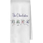 BlissfulAbon Mahjong Gifts Kitchen Towels - Funny Mahjong Lovers Decorative Waffle Dish Towels, Mah Jong Accessories Hand Towel, Mah Jong Tea Towel, 16x24 Inches