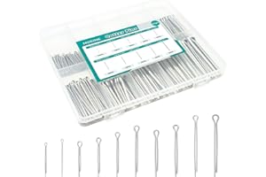 Hoeine Cotter Pin Assortment Kit, 275pcs Hardware Pins 10 Sizes Stainless Steel Cotter Pins for Mower, Tractor, Motorcycle, Boat, Vehicle, etc.
