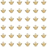 Ruwado 50 Pcs Bee Charms Metal Small 1.1 x 1 x 0.3 cm Cute Honeybee Alloy Pendant for Women DIY Jewelry Making Necklace Bracelets Earring Keychain Key Rings Bookmark Supplies
