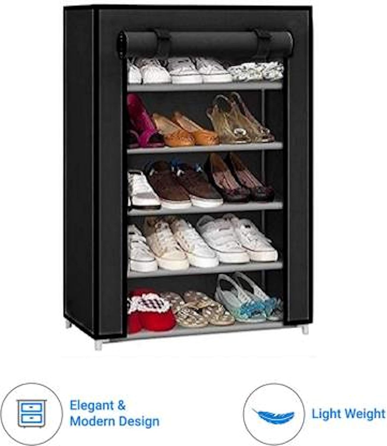 Nandeshwari High Fiber Metal Collapsible Wardrobe Shoe Rack