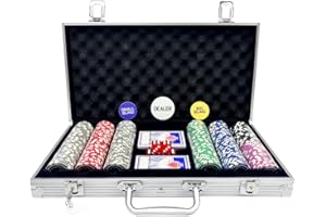 Xapigo Poker Chips with Numbers,Poker Chips Set with Aluminum Travel Case,11.5 Gram Casino Poker Set for Texas Holdem, Blackjack