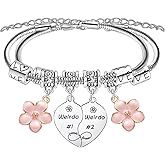 Gajfdns Funny Friendship Gifts for 2 Pcs Heart Matching Bracelets for Best Friends Bracelets Funny Gifts for Women Friend Besties Sister Christmas Birthday Thanksgiving Presents Friendship Jewelry