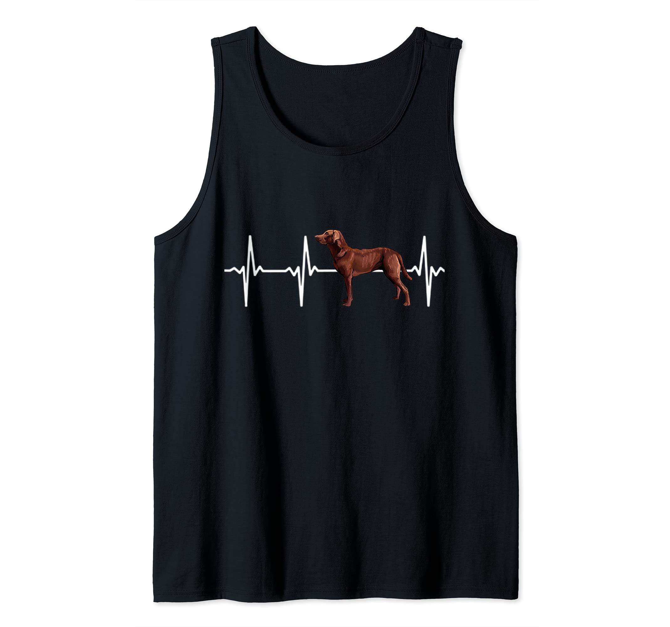 Chesapeake Bay Retriever Heartbeat Love My Dog Tank Top