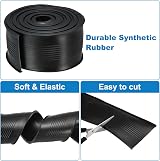 sourcing map 5m Garage Door Bottom Weather Seal 8mm T Ends Rubber Stripping view 3