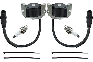 DABAZUALY 2 PACK 21171-7034 Ignition Coil Module for Kawasaki FH381V FH430V FH480V FH541V FH580V Lawn Mover Engine with Spark Plug Replace # 21171-7001 21171-7007 21171-7006 21171-7013
