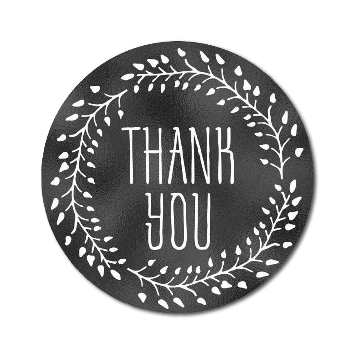 Darling Souvenir 45 Pcs Round Vines Border Thank You Stickers DIY Envelope Seals-1.6 Inches