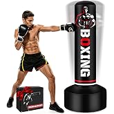 Heavy Freestanding Punching Bag for Adults Teens, 70" Boxing Bag with Stand | Kickboxing Bags Heavy Bag, Women Men Heavy Boxing Bag for Beginners Training MMA Karate Muay Thai Fitness