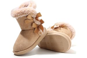 Femizee Girls Boys Warm Winter Boots Kids Outdoor Snow Boots(Toddler/Little Kid)