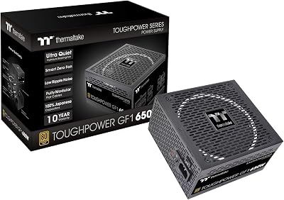 Thermaltake GF1 650W 80 Plus Gold Fully Modular ATX Power Supply Quiet Fan EU