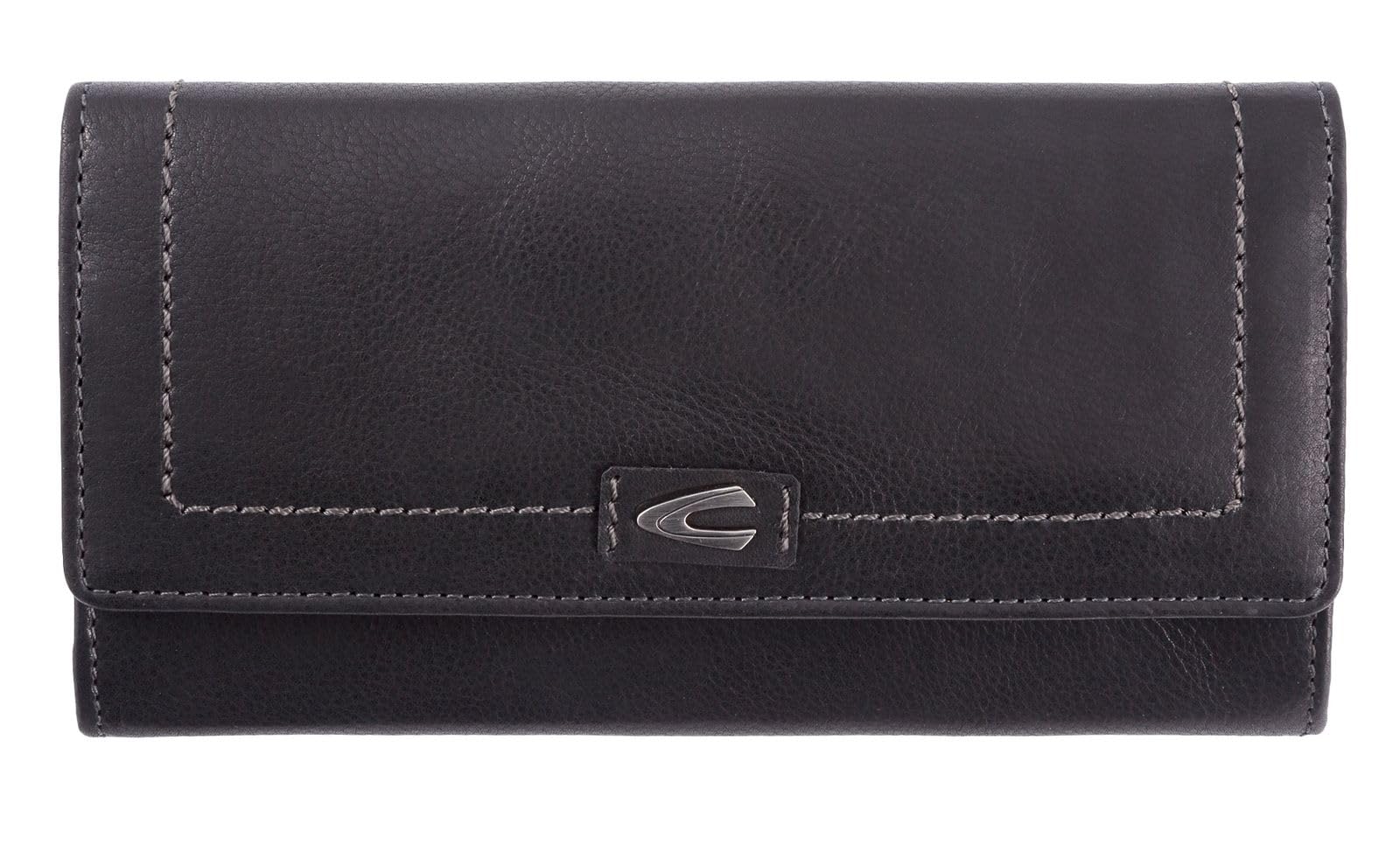 camel active woman, Tarma, Portemonnaie Damen, Geldbörse, Echtes Leder, RFID Schutz, 298 703 60, Schwarz, 19,2x3x10 cm