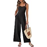 ANRABESS Womens Jumpsuit Casual Summer Wide Leg Sleeveless Smocked One Piece Romper 2026 Beach Travel Vacation Jumper Outfits