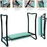 Crystals Heavy Duty Garden Kneeler Stool with Foam Pad & Tool Bag view 3