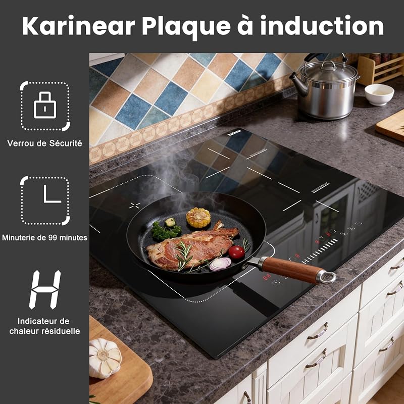 Plaque Induction 4 Feux avec Flexi Zone 7200W