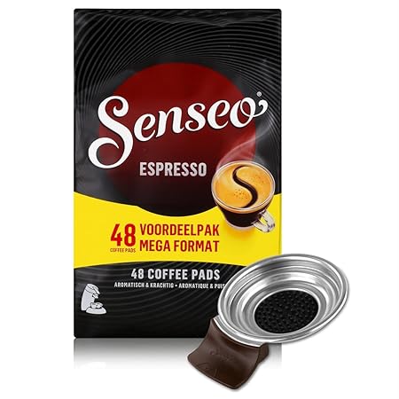 Senseo Espresso, 48 Kaffee Pads & Padhalter HD7003 für HD7820