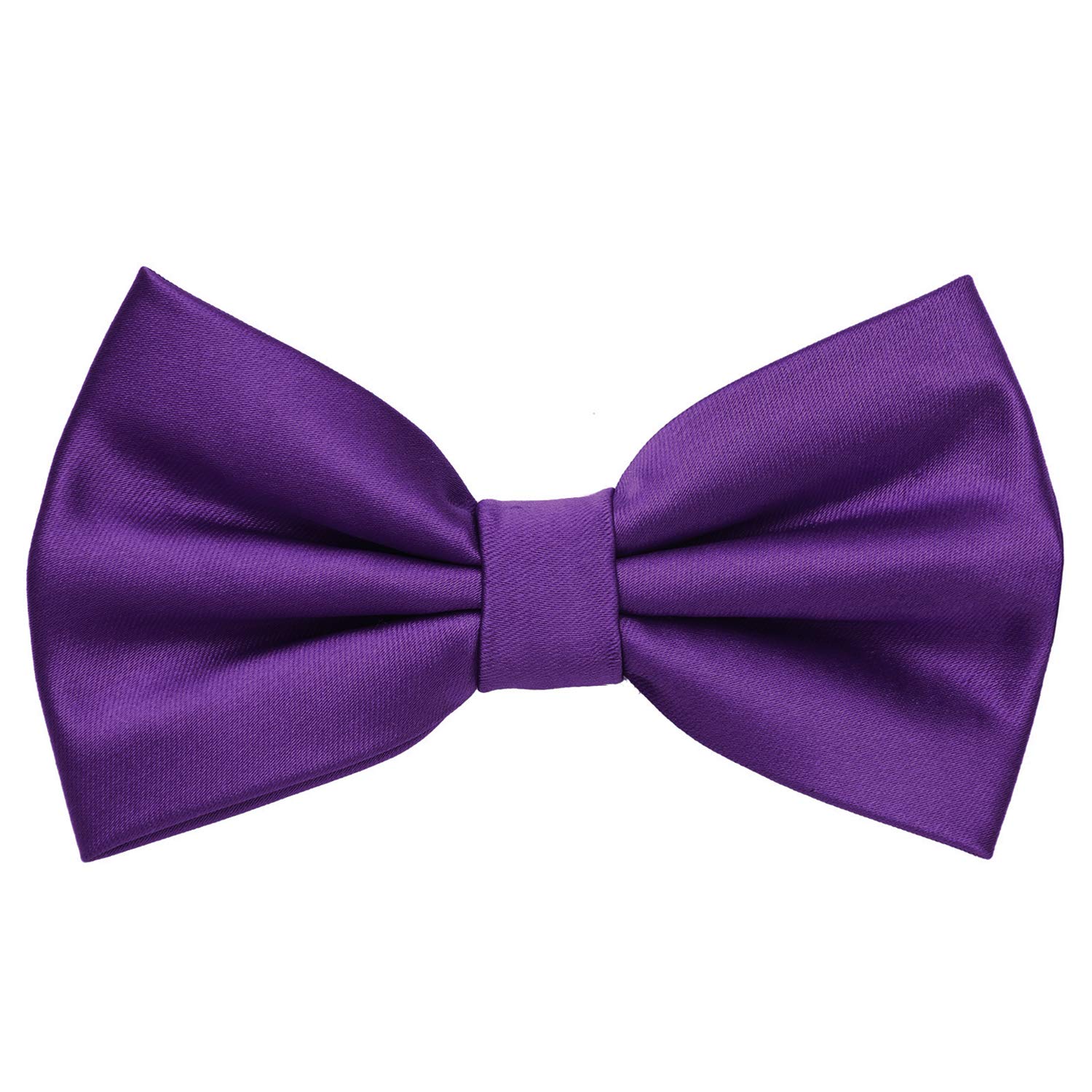 MASADA bow tie purple - men's accessory in silk-look, continuously adjustable, handmade with hook closure - 12 x 6 cm