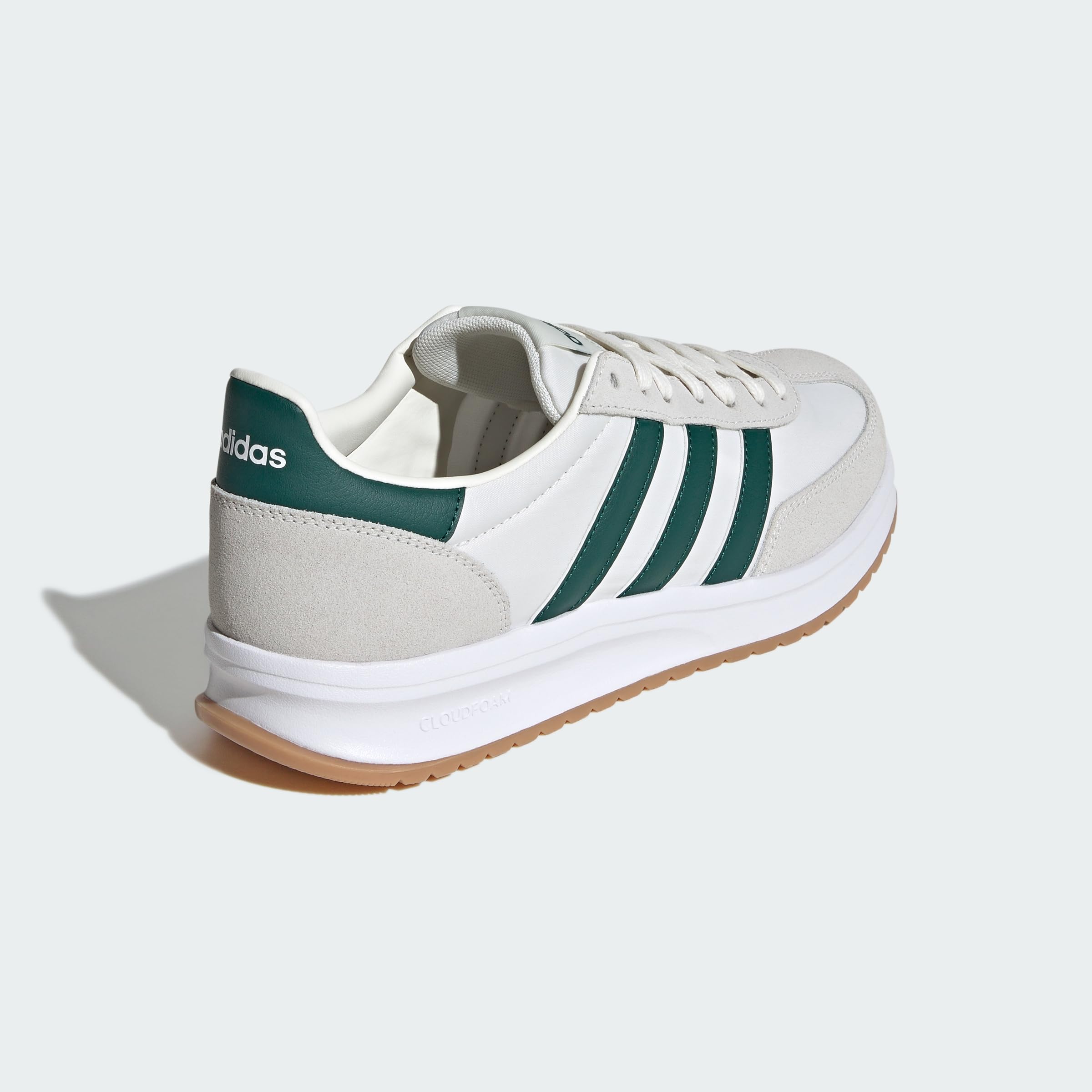 adidas Herren Run 70S 2.0 Shoes, Core White/Collegiate Green/Off White, 42 2/3 EU 8