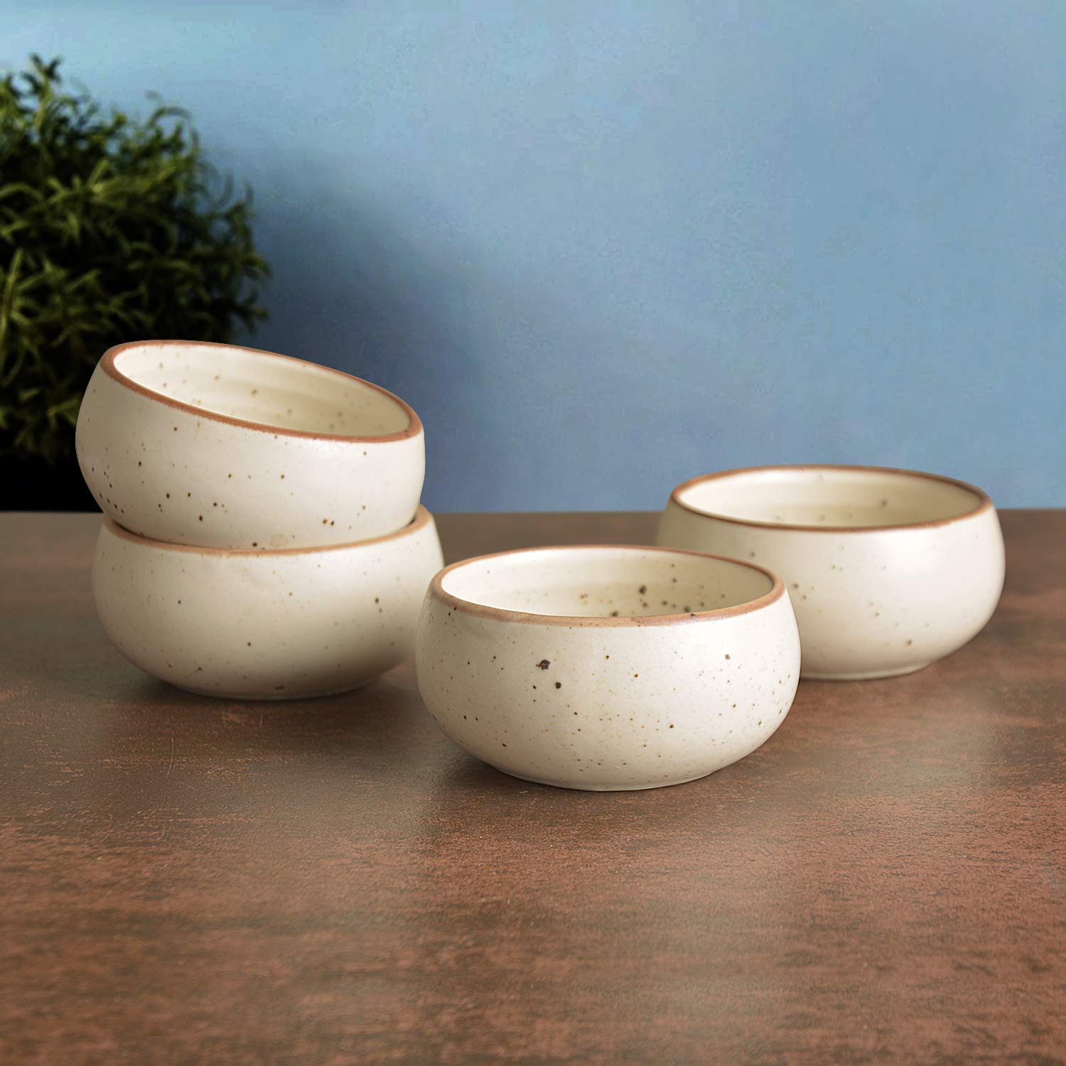 Buy StyleMyWay Ceramic Matt Finish Serving Bowl (150 ml, Set of 4