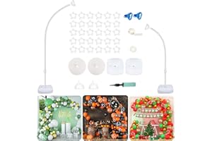 Bazen Upgraded 8.2ft & 5ft Balloon Arch Kit with Base, White, PVC Material, Round Shape, Perfect for Wedding, Baby Shower, Birthday Parties