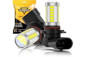 Auxbeam Lot de 2 ampoules LED 9005 H10 haute puissance 50 W 3020 SMD pour feux de brouillard, blanc xénon 6500 K