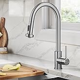 KRAUS Bolden 2-Function Single Handle Pull Down Kitchen Faucet in Spot-Free Stainless Steel, KPF-1616SFS