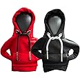 ECDREAM 2Pcs Car Shift Knob Hoodie,Gear Shift Hoodie,Funny Sweater Hoodie for Gearshift,Automotive Interior Accessories（Red and Black）
