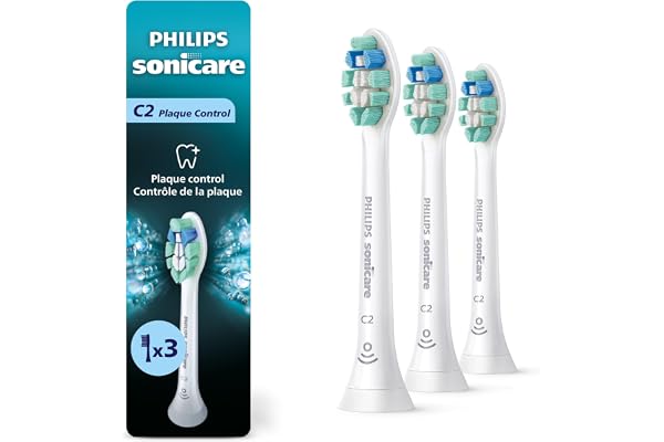 Philips Sonicare Optimal Plaque Control Replacement Brush Heads, White, 3 pack, HX9023/92