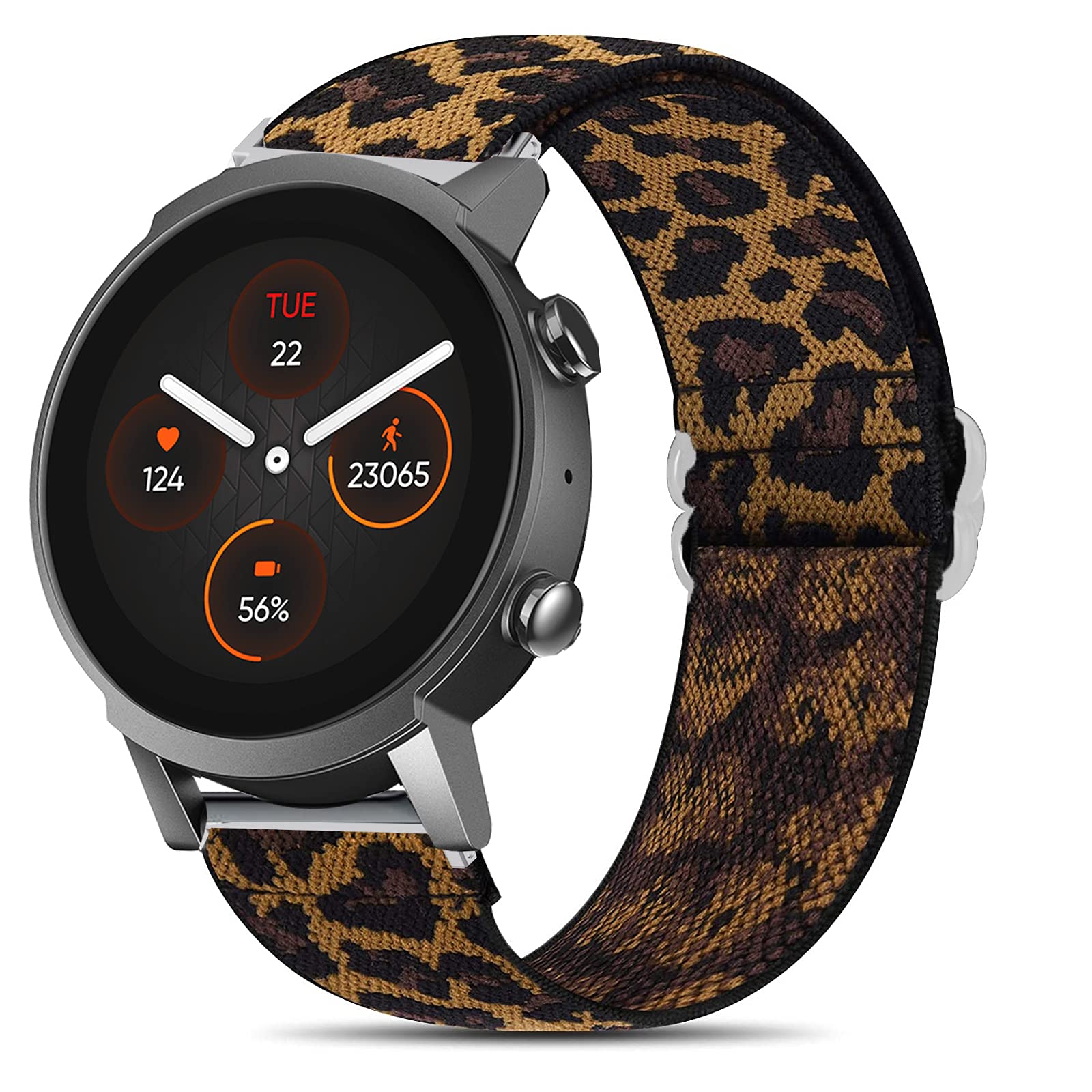 Giaogor Bracelet Compatible with Ticwatch E3, Adjustable Fabric Bracelets, Soft and Stretchy Elasticity Replacement Strap for Ticwatch E3 Smartwatch,