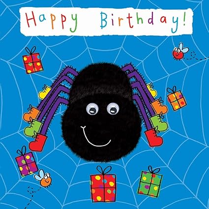 Twizler Biglietto Di Auguri Di Compleanno Per Bambini Con Ragno E Occhi Finiti A Mano Biglietto Di Compleanno Per Bambini Biglietto Di Compleanno Per Ragazze Amazon It Casa E Cucina