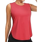 JOYSPELS Ice Silk Workout Tank Tops for Women Cool-Dry Sleeveless Loose Fit Yoga Shirts Athletic